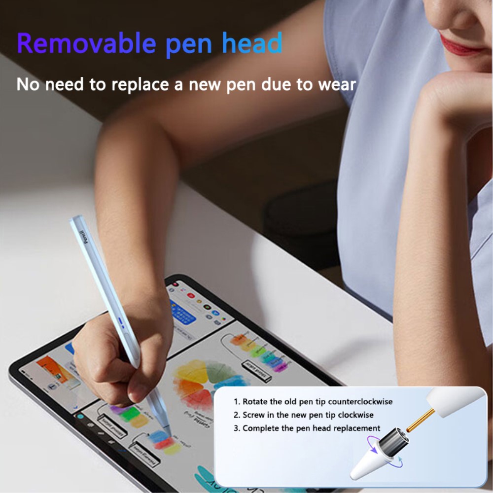  Bluetooth Magnetisk Hexagon Stylus Touchpenna Vit - Teknikhallen.se