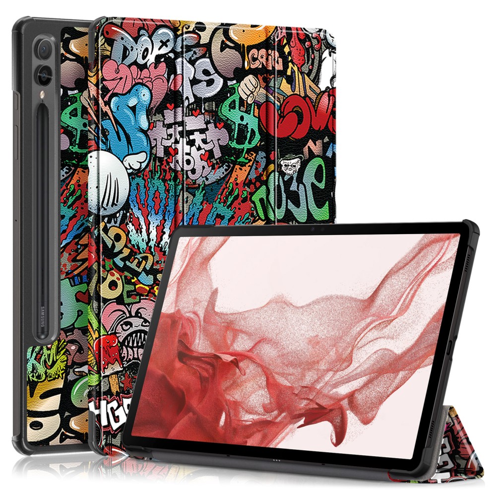  Samsung Galaxy Tab S9 Fodral Tri-Fold Grafitti - Teknikhallen.se