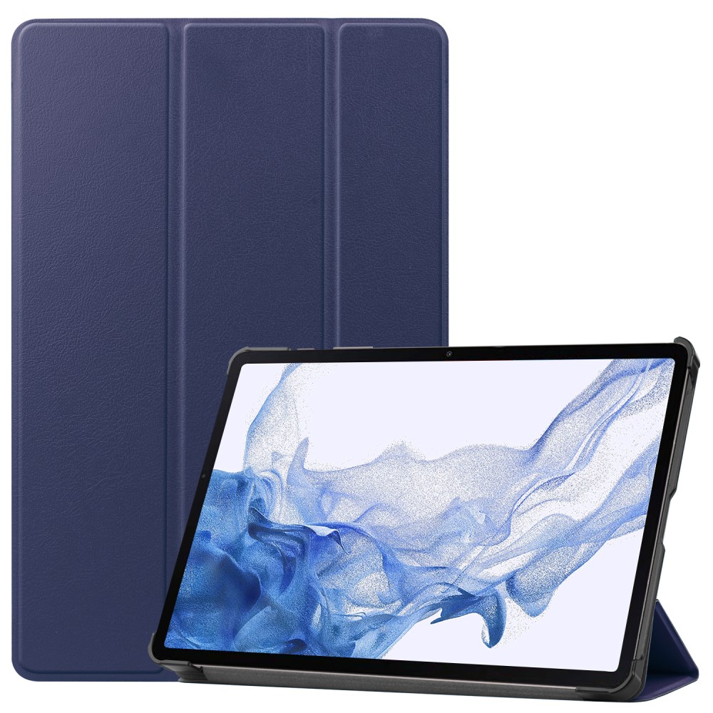  Samsung Galaxy Tab S9 Fodral Tri-Fold Lder Bl - Teknikhallen.se