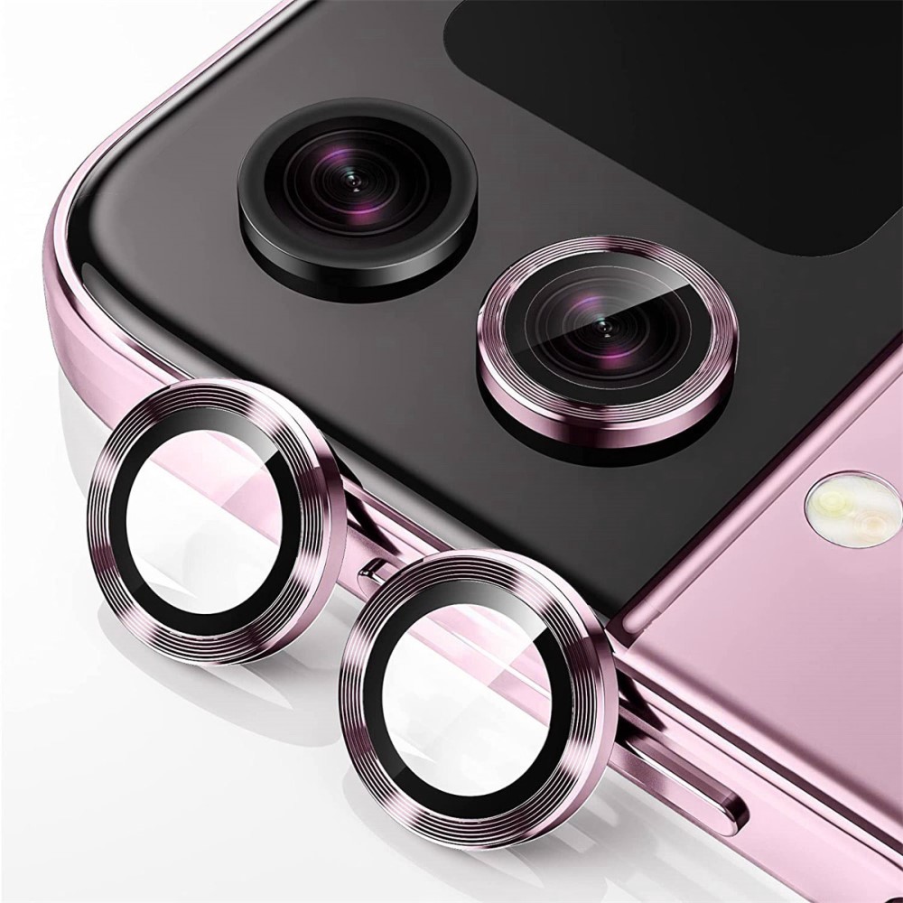 ENKAY ENKAY Galaxy Z Flip 5 Linsskydd Aluminium Härdat Glas Rosa - Teknikhallen.se