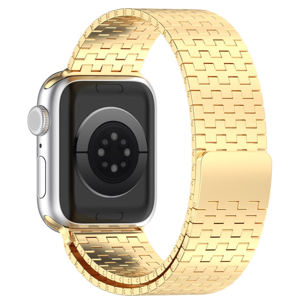  Apple Watch 42/44/45/49 mm Armband Magnetisk Loop Guld - Teknikhallen.se