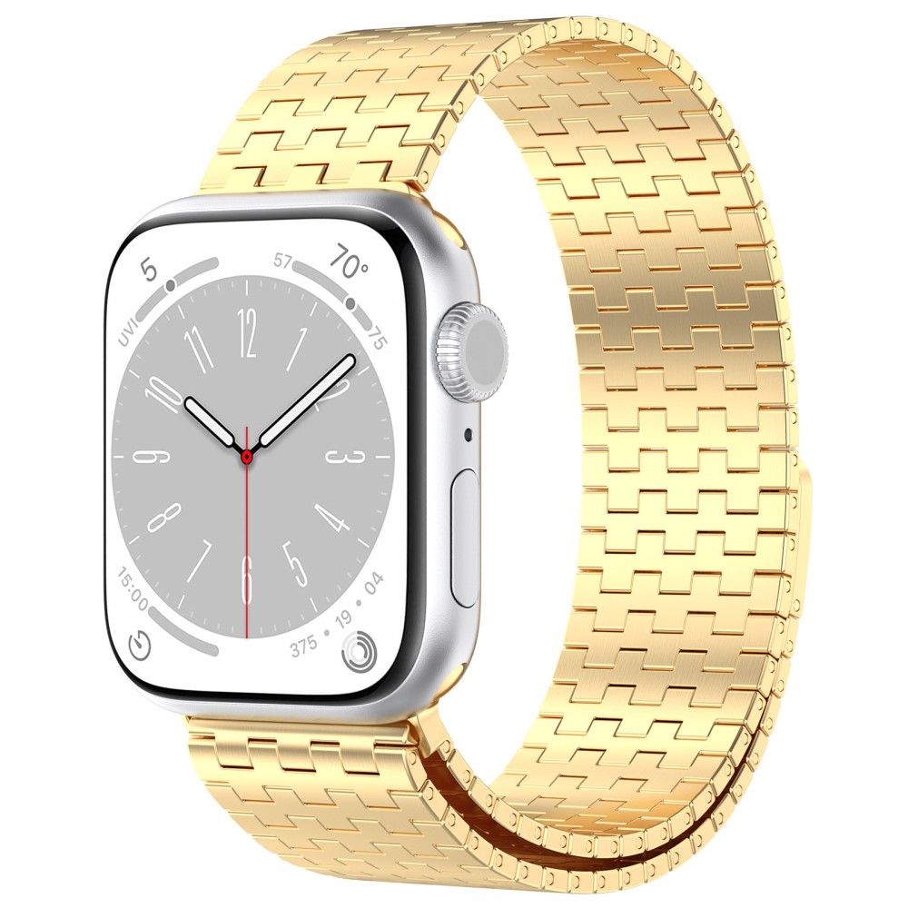  Apple Watch 42/44/45/49 mm Armband Magnetisk Loop Guld - Teknikhallen.se