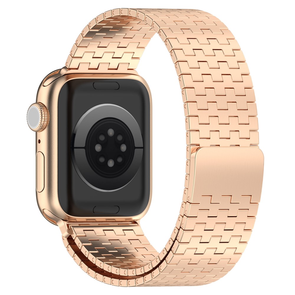  Apple Watch 42/44/45/49 mm Armband Magnetisk Loop Roséguld - Teknikhallen.se