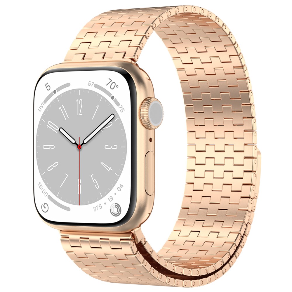  Apple Watch 42/44/45/49 mm Armband Magnetisk Loop Roséguld - Teknikhallen.se