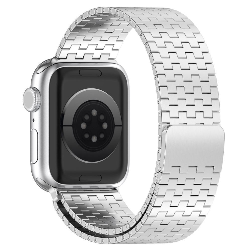  Apple Watch 42/44/45/49 mm Armband Magnetisk Loop Silver - Teknikhallen.se