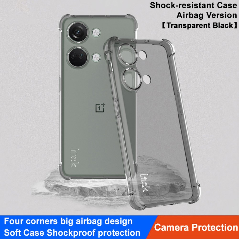 IMAK IMAK OnePlus Nord 3 5G Skal Shockproof TPU Tonad Svart - Teknikhallen.se