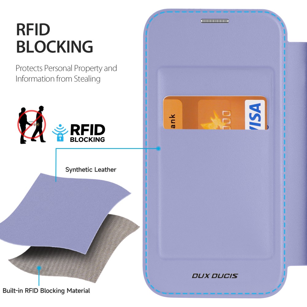 DUX DUCIS DUX DUCIS iPhone 15 Fodral MagSafe Skin X Pro Lila - Teknikhallen.se