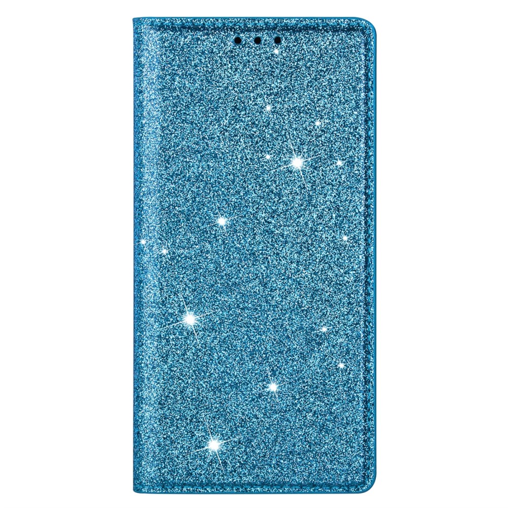  iPhone 15 Fodral Flip Glitter Blå - Teknikhallen.se