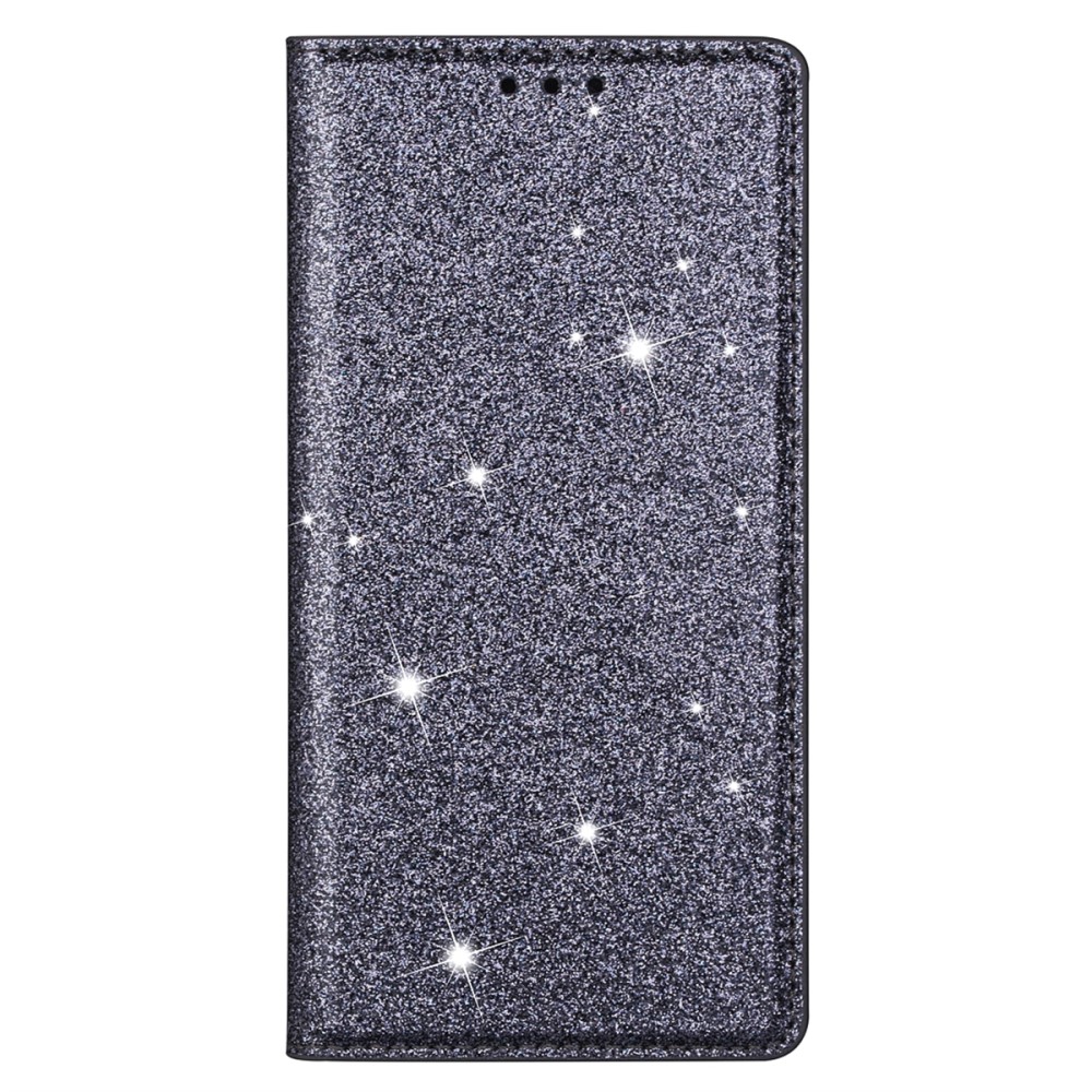  iPhone 15 Fodral Flip Glitter Grå - Teknikhallen.se