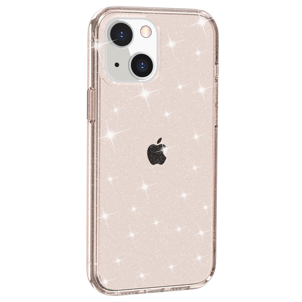  iPhone 15 Plus Skal Hybrid Glitter Guld - Teknikhallen.se