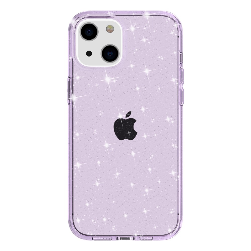  iPhone 15 Plus Skal Hybrid Glitter Lila - Teknikhallen.se