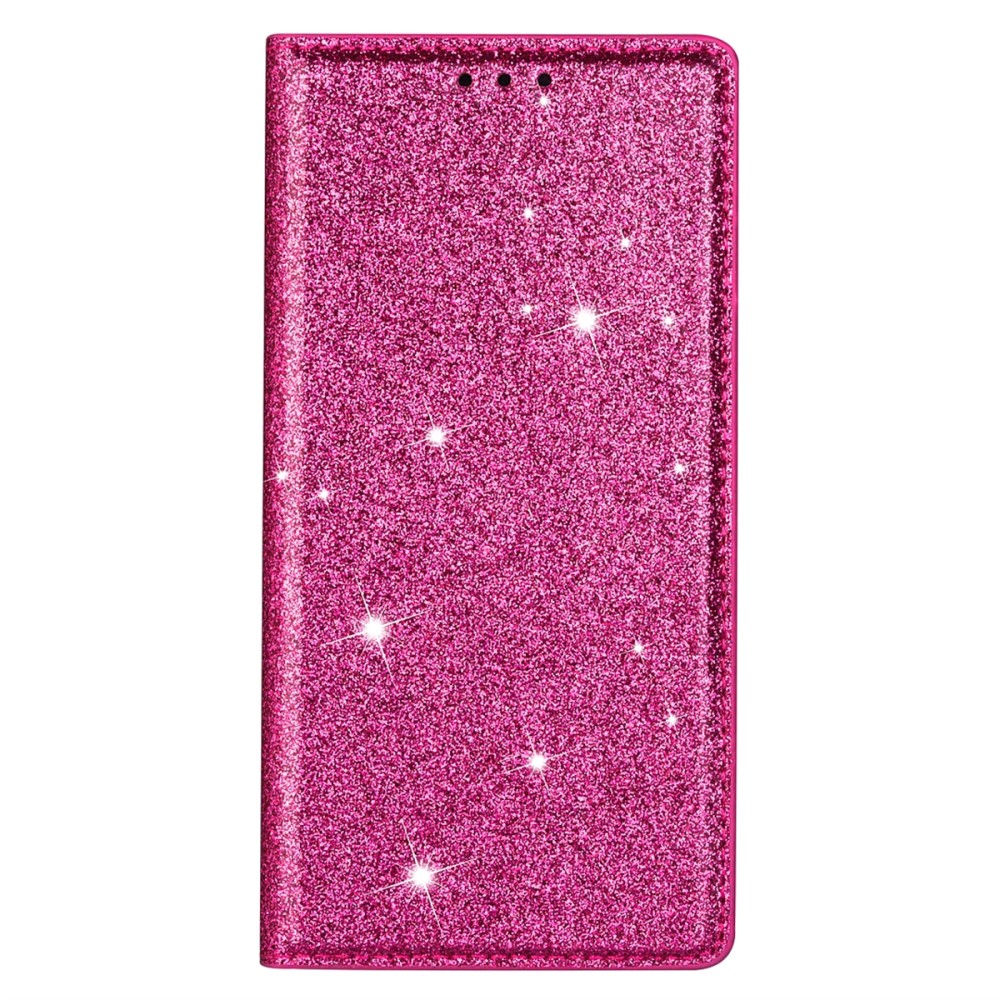  iPhone 15 Plus Fodral Flip Glitter Rosa - Teknikhallen.se