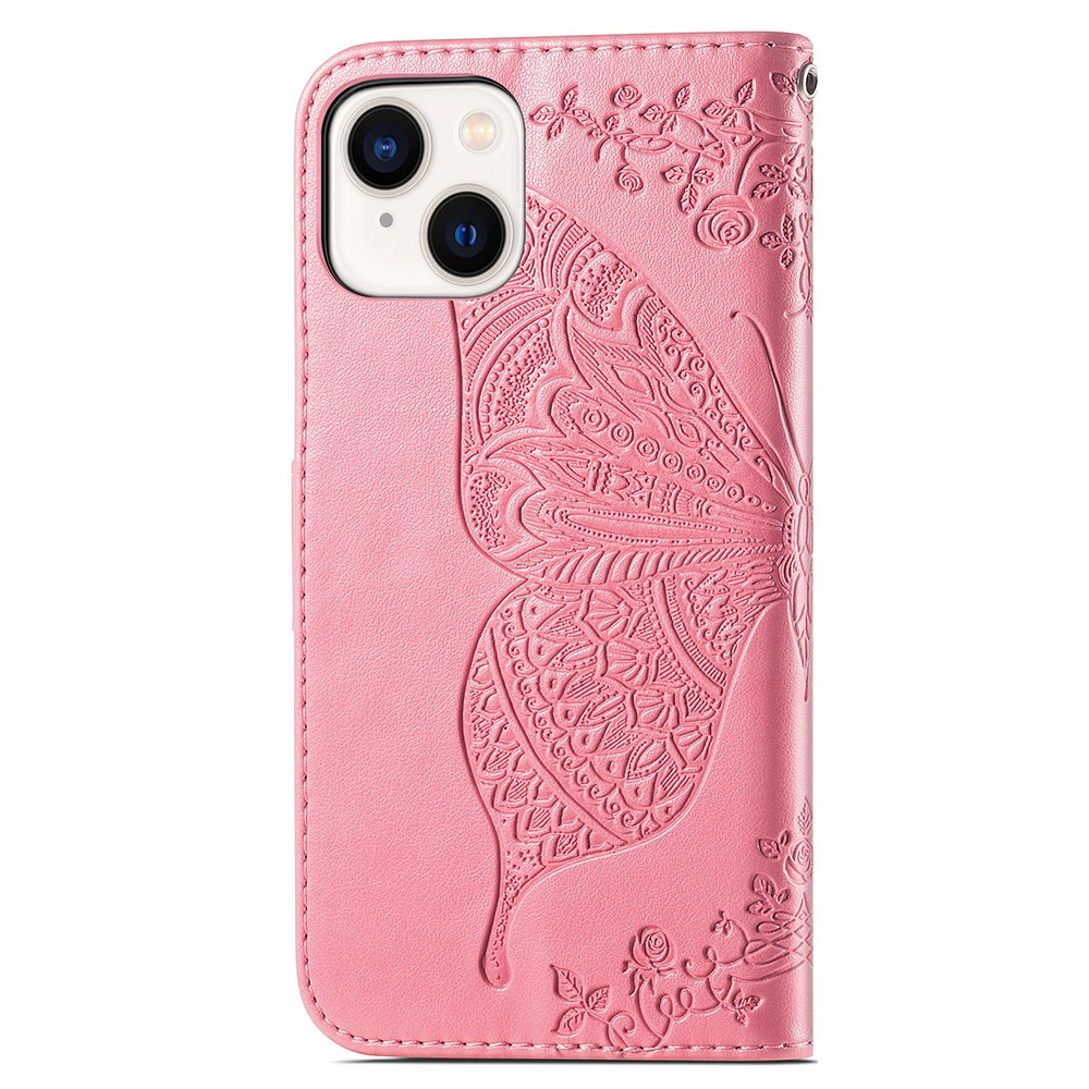  iPhone 15 Plus Fodral Med Fjäril Tryck Rosa - Teknikhallen.se