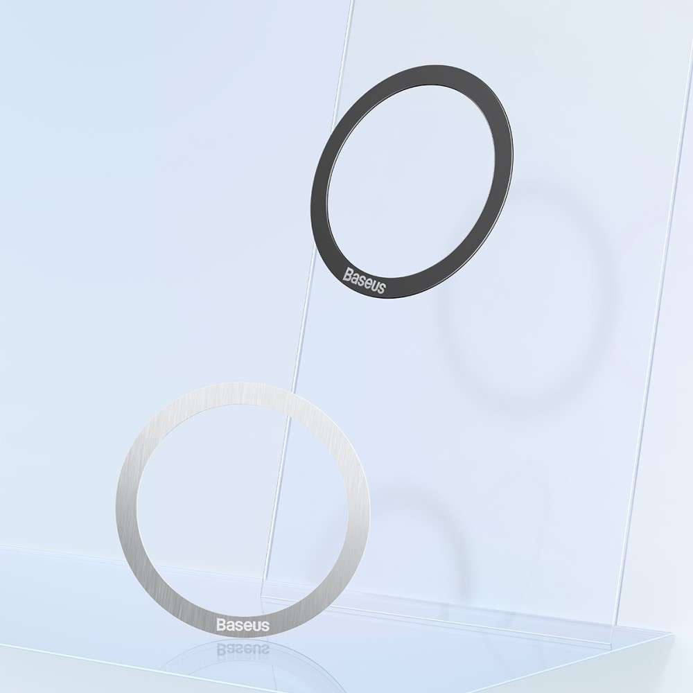 BASEUS Baseus 2-PACK Magnetisk MagSafe Ring Ultra Tunn Svart - Teknikhallen.se