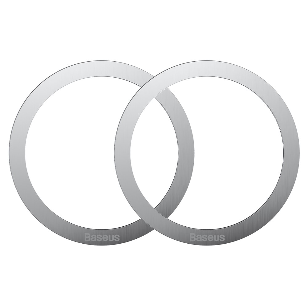 BASEUS Baseus 2-PACK Magnetisk MagSafe Ring Ultra Tunn Silver - Teknikhallen.se