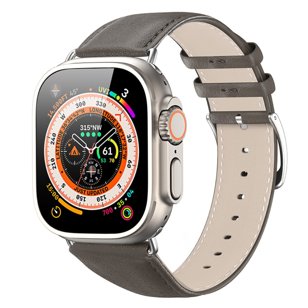 DUX DUCIS DUX DUCIS Apple Watch 42/44/45/49 mm Armband Äkta Läder - Teknikhallen.se