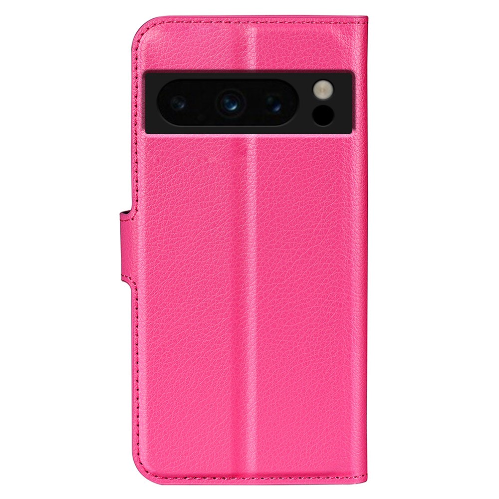  Google Pixel 8 Pro Fodral Litchi Textur Rosa - Teknikhallen.se