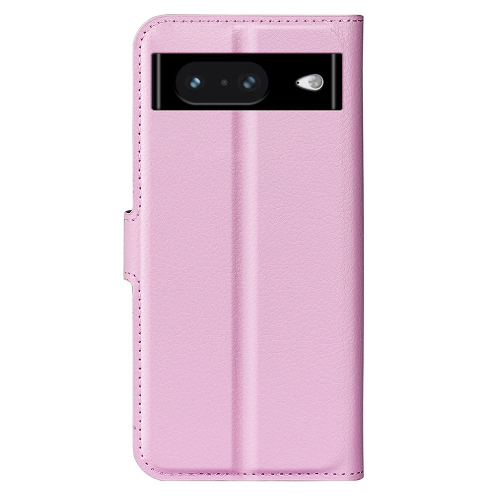  Google Pixel 8 Fodral Litchi Textur Ljus Rosa - Teknikhallen.se