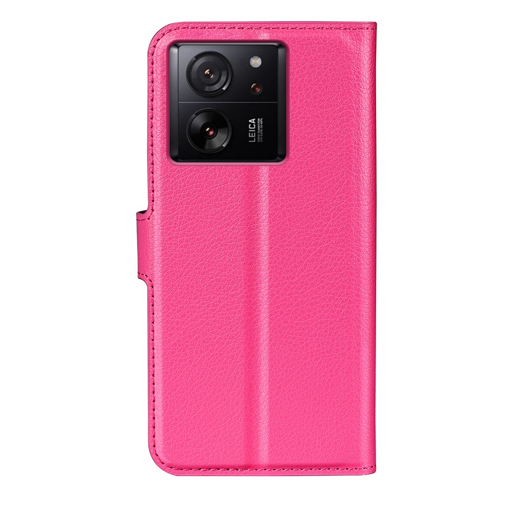  Xiaomi 13T / 13T Pro Fodral Litchi Läder Rosa - Teknikhallen.se