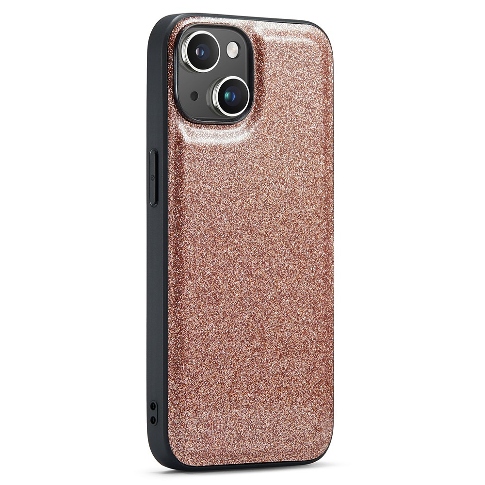 DG.MING DG.MING iPhone 14 Skal Lder Glitter Guld - Teknikhallen.se