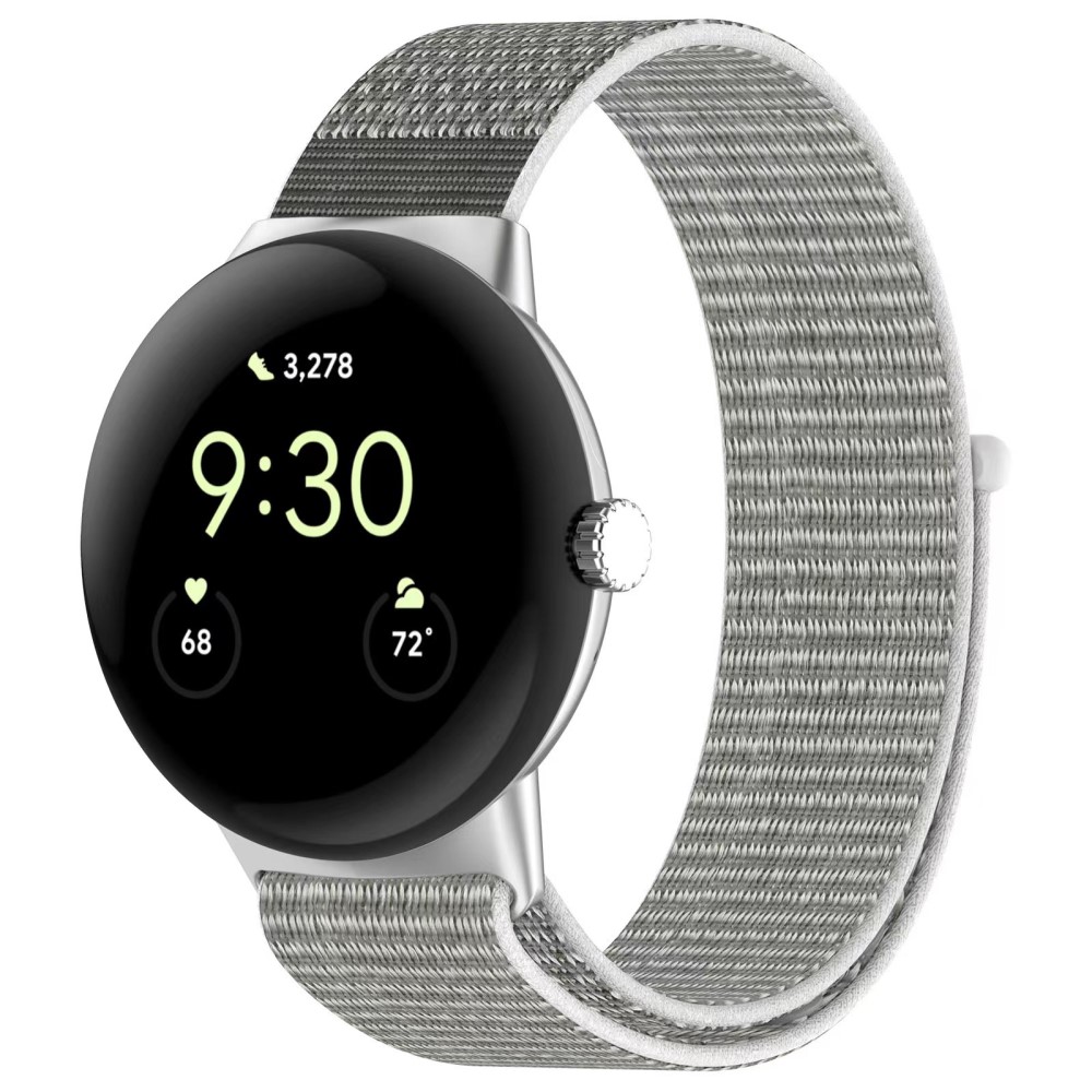  Google Pixel Watch / Watch 2 Nylon Loop Armband Svart - Teknikhallen.se
