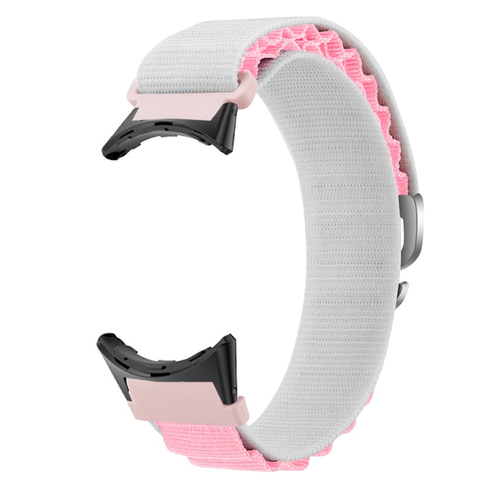  Google Pixel Watch / Watch 2 Armband Nylon Pro Vit/Rosa - Teknikhallen.se