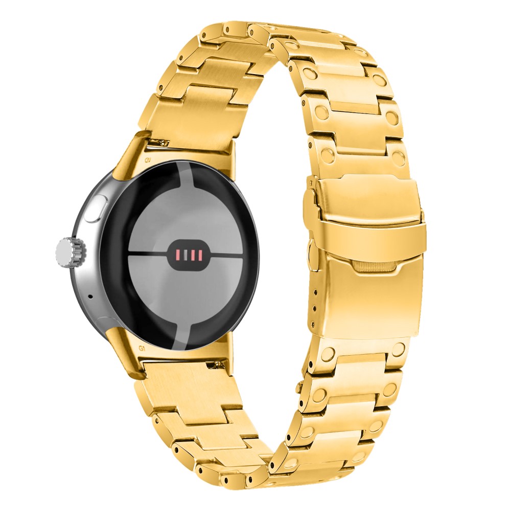  Lyxigt Metallarmband Google Pixel Watch / Watch 2 Guld - Teknikhallen.se