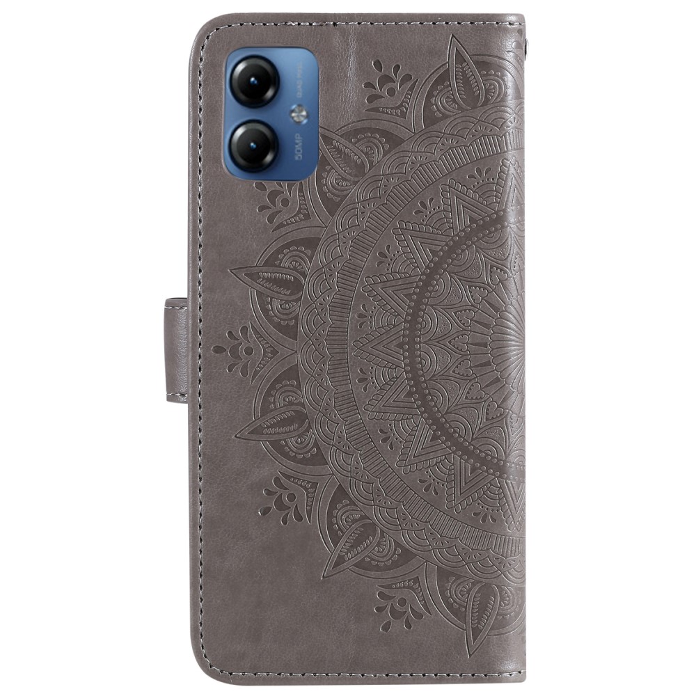  Motorola Moto G54 5G Fodral Mandala Lder Gr - Teknikhallen.se