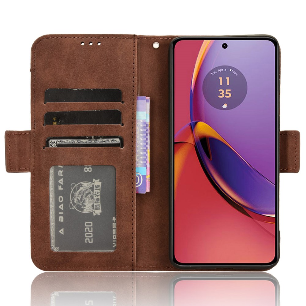  Motorola Moto G84 5G Fodral Med Avtagbart Kortfodral Brun - Teknikhallen.se