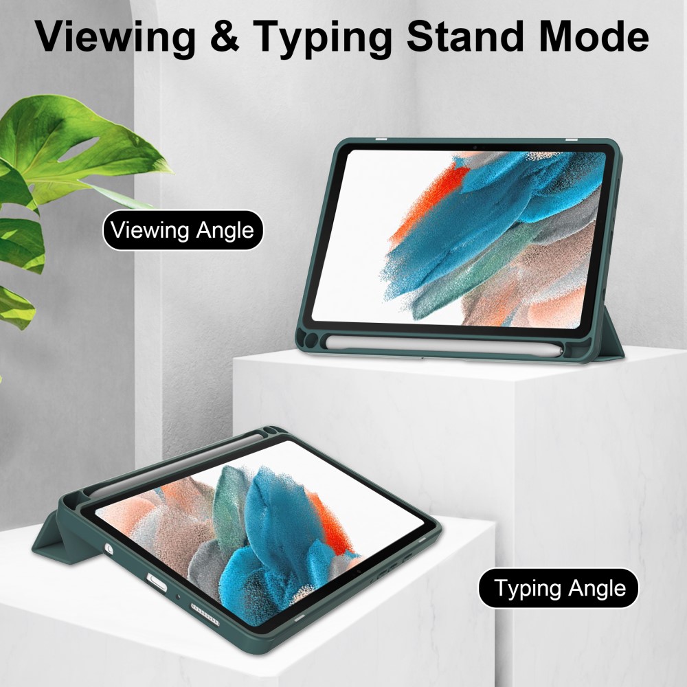  Samsung Galaxy Tab A9 Fodral Hybrid Pennhllare Grn - Teknikhallen.se