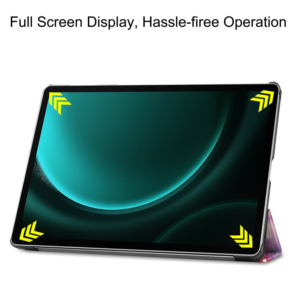  Galaxy Tab S9 FE Plus Fodral Tri-Fold Lder Cosmic Space - Teknikhallen.se