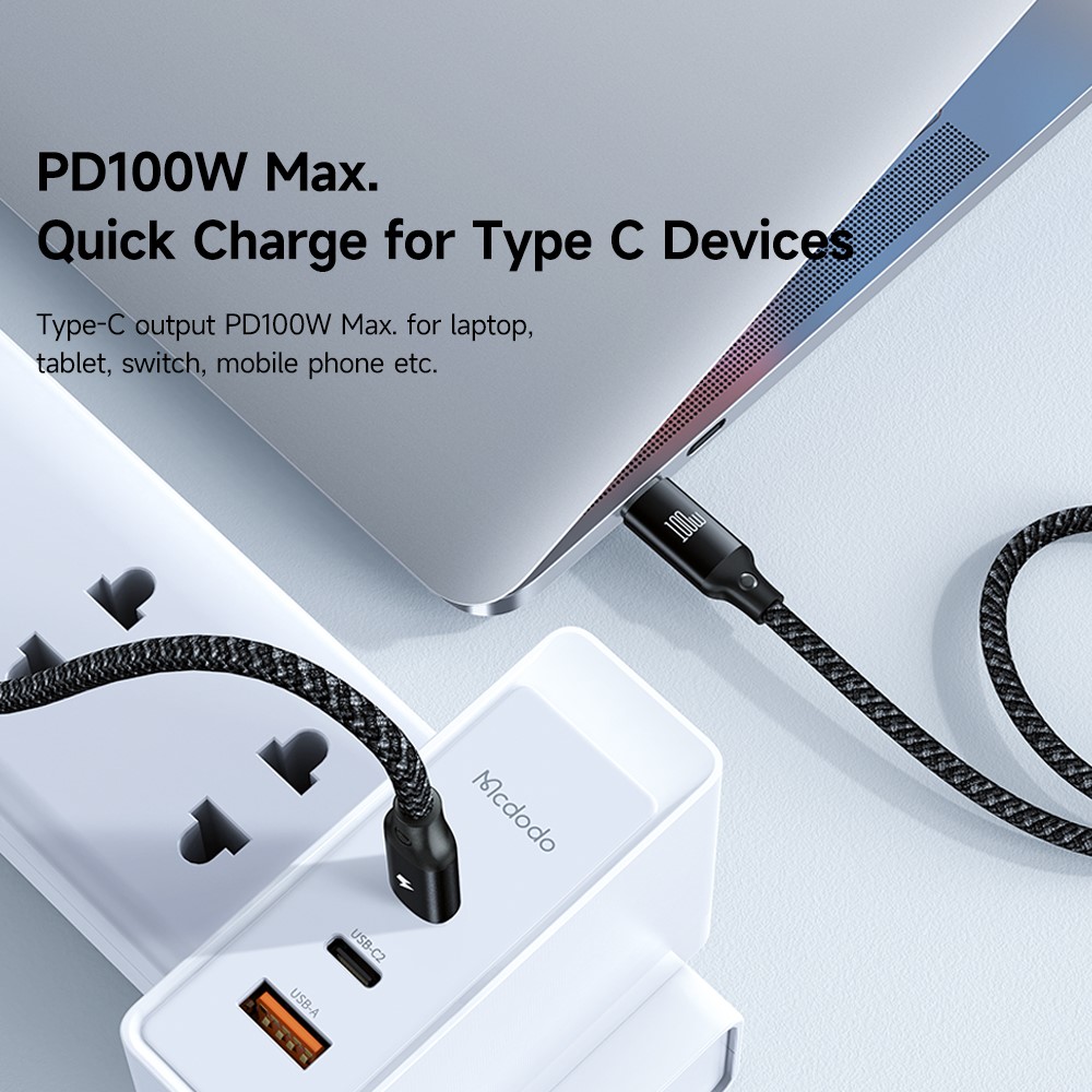 MCDODO Mcdodo 1.2m 3in1 USB-C Till USB-C 100W/Lightning/Apple Watch - Teknikhallen.se