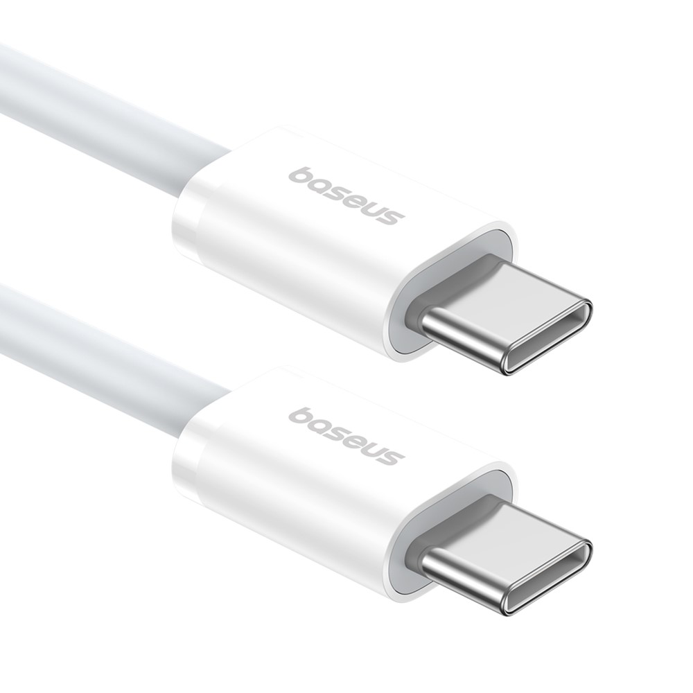 BASEUS Baseus 1m 30W PD USB-C - USB-C Kabel Superior Series 2 Vit - Teknikhallen.se