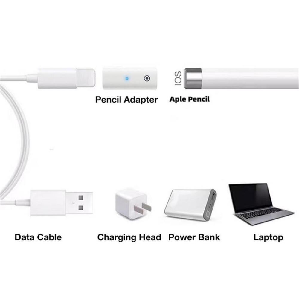  USB-C Hona - Lightning Hona Adapter För Apple Pencil 1st Gen - Teknikhallen.se