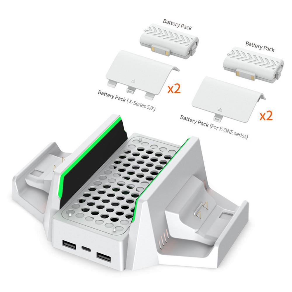 DOBE DOBE Xbox S/X Laddningsstll Med Laddare, Kylkning Och Batteripaket - Teknikhallen.se