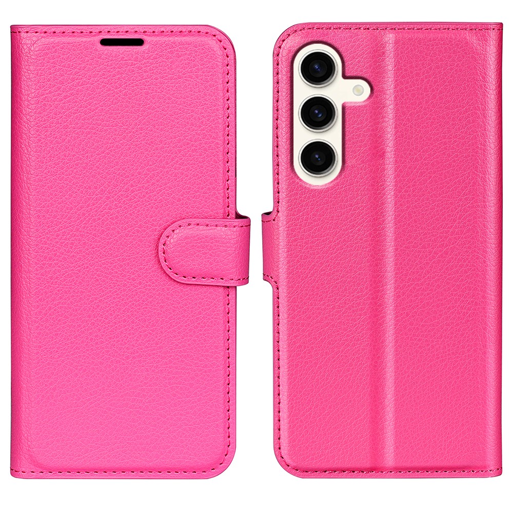  Samsung Galaxy S24 Plus Fodral Litchi Textur Rosa - Teknikhallen.se