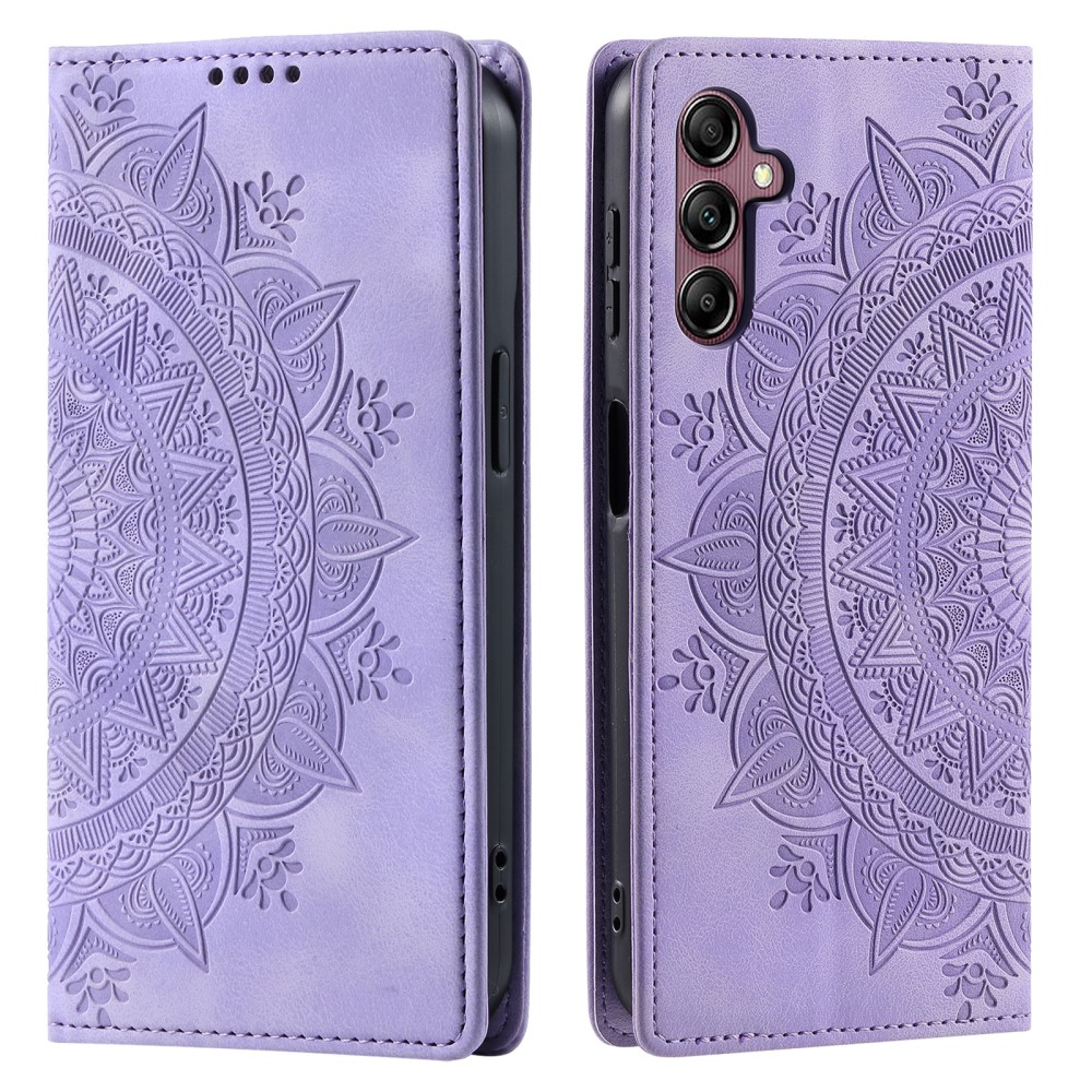  Samsung Galaxy S24 Plus Fodral Flip Mandala Lder Lila - Teknikhallen.se