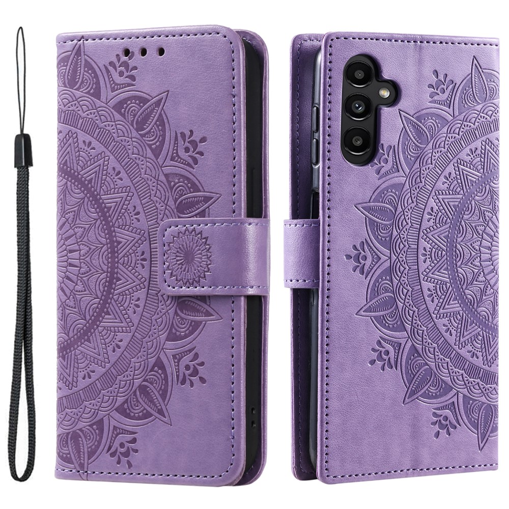  Samsung Galaxy S24 Fodral Mandala Lder Lila - Teknikhallen.se