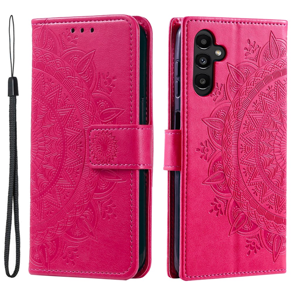  Samsung Galaxy S24 Fodral Mandala Lder Rosa - Teknikhallen.se