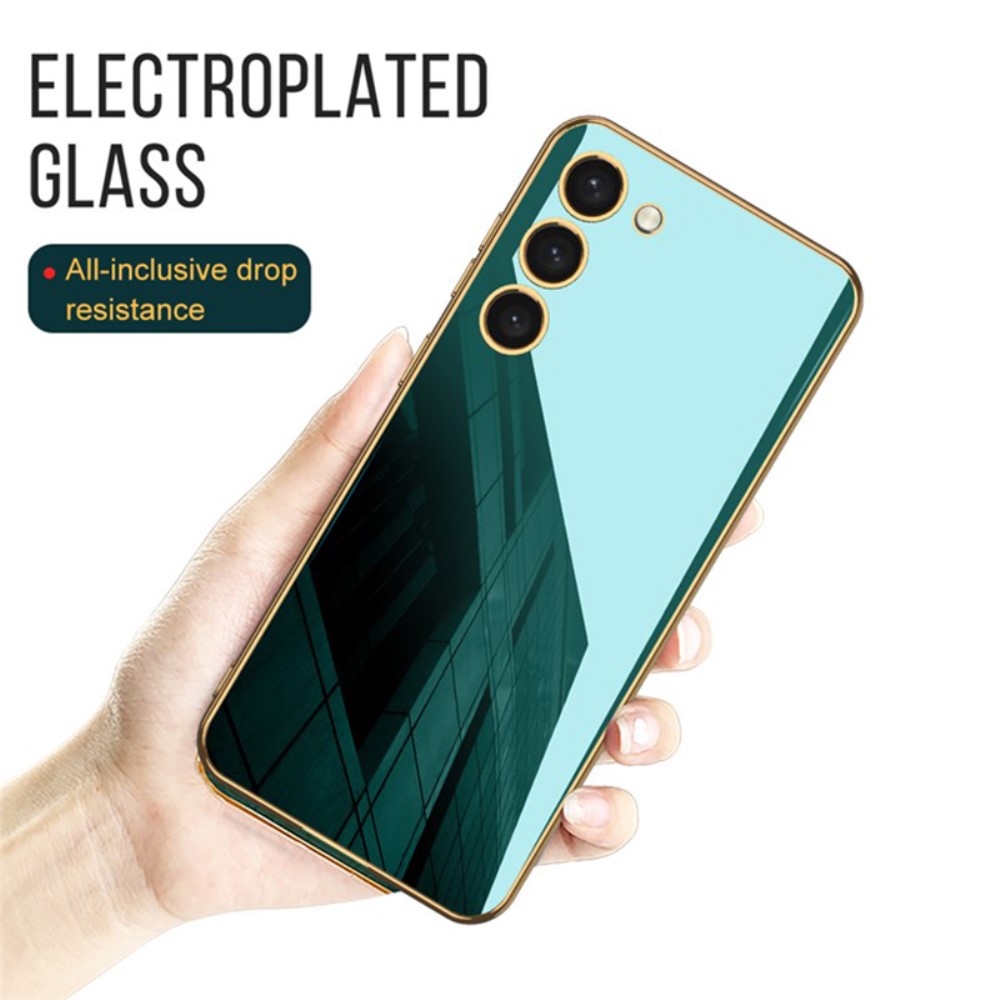 GKK GKK Galaxy S24 Skal Härdat Glas Electroplate Svart - Teknikhallen.se