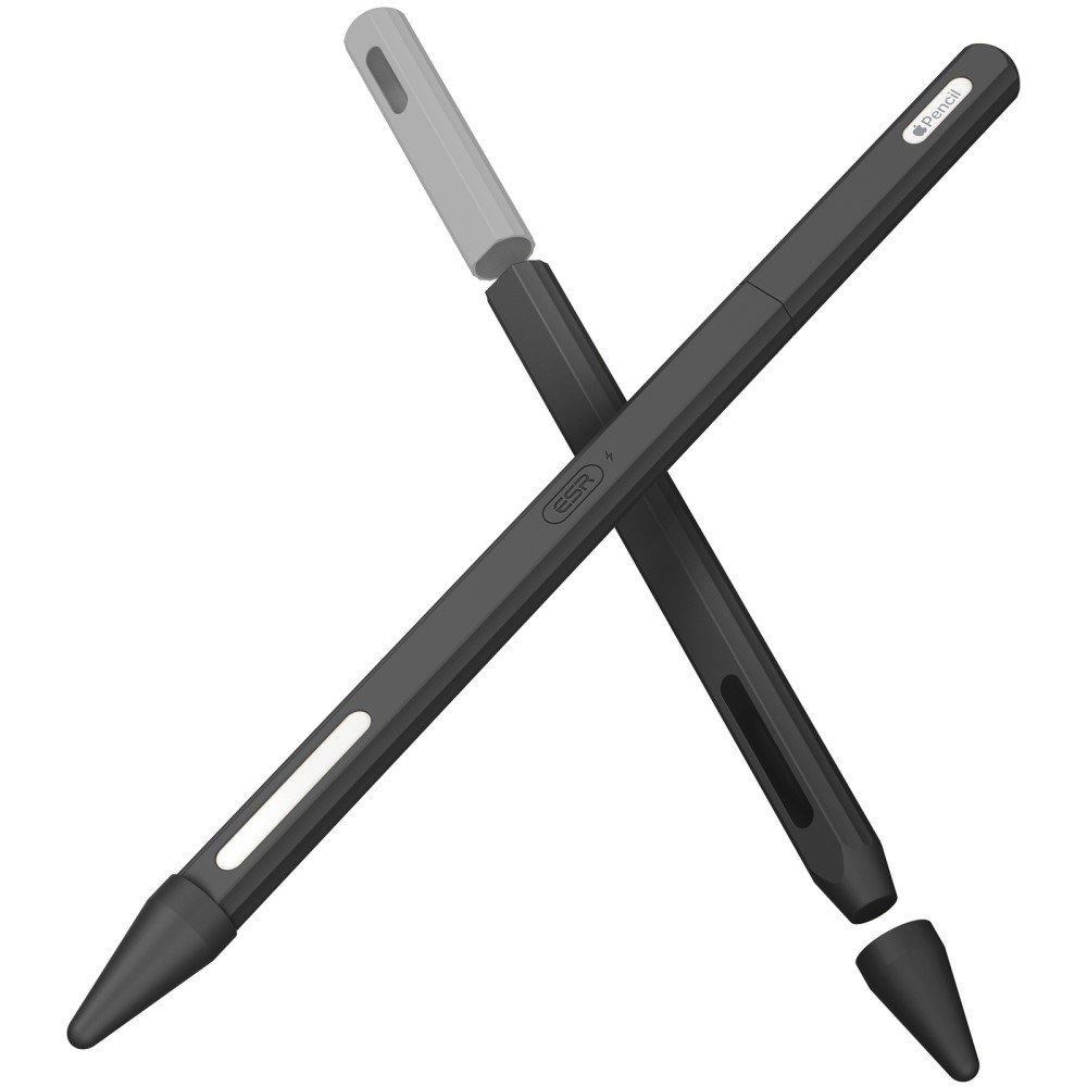 ESR ESR Apple Pencil 2nd Gen Silikon Sleeve Svart/Grå - Teknikhallen.se