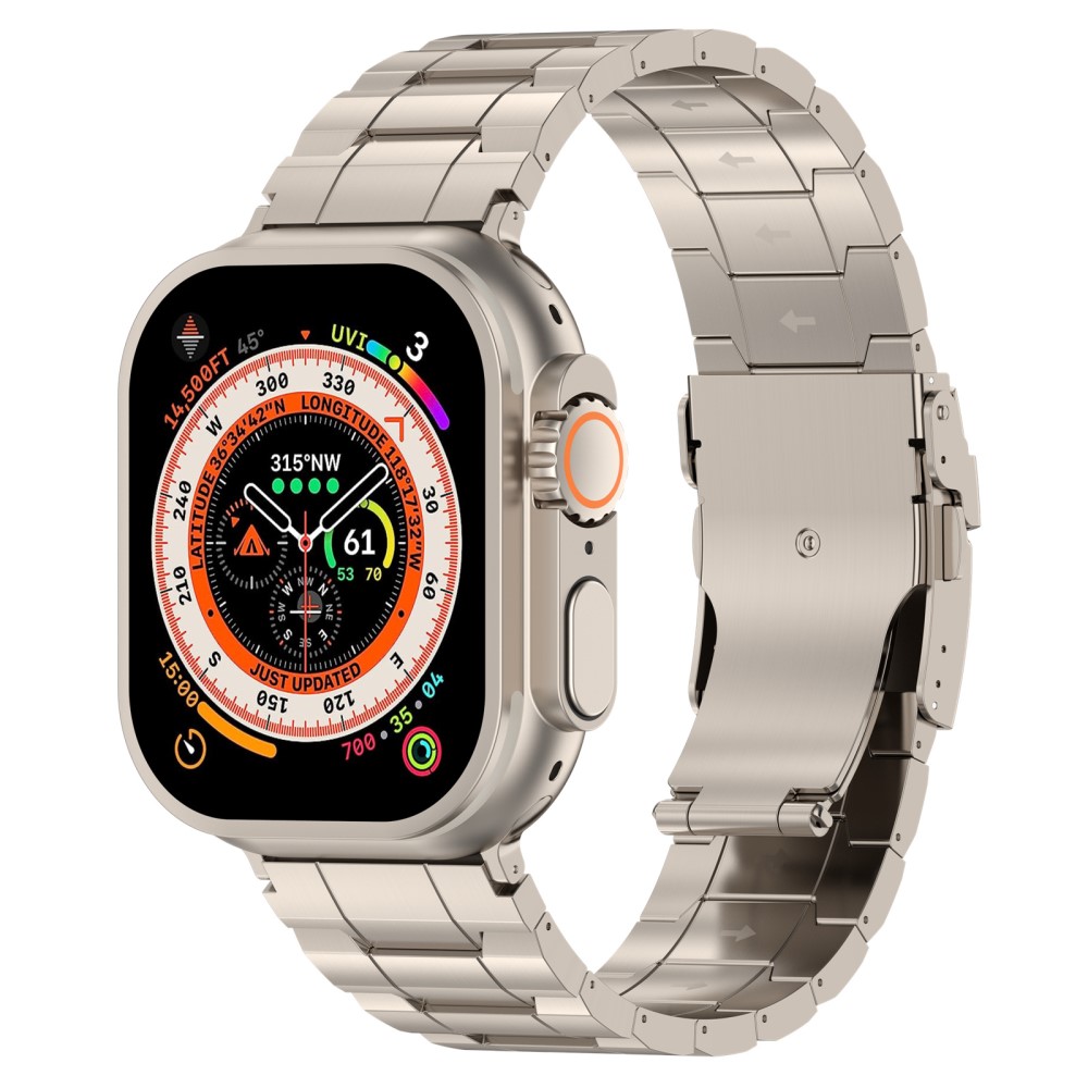  Apple Watch 42/44/45/49 mm Armband Steel Titanium - Teknikhallen.se