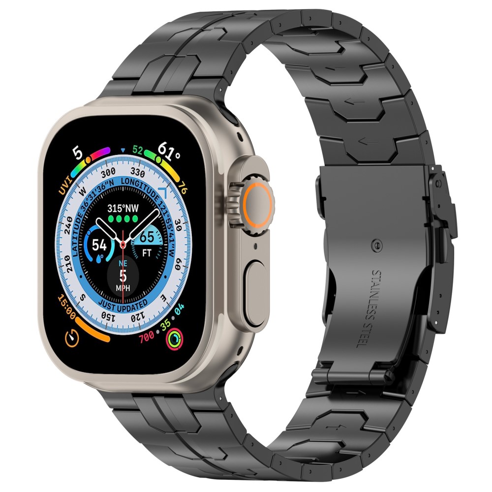  Apple Watch 41/40/38 mm Armband Steel Svart - Teknikhallen.se