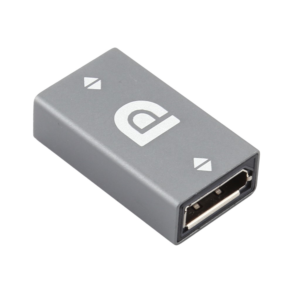  DisplayPort Hona till DisplayPort Hona Förlängning Adapter Grå - Teknikhallen.se