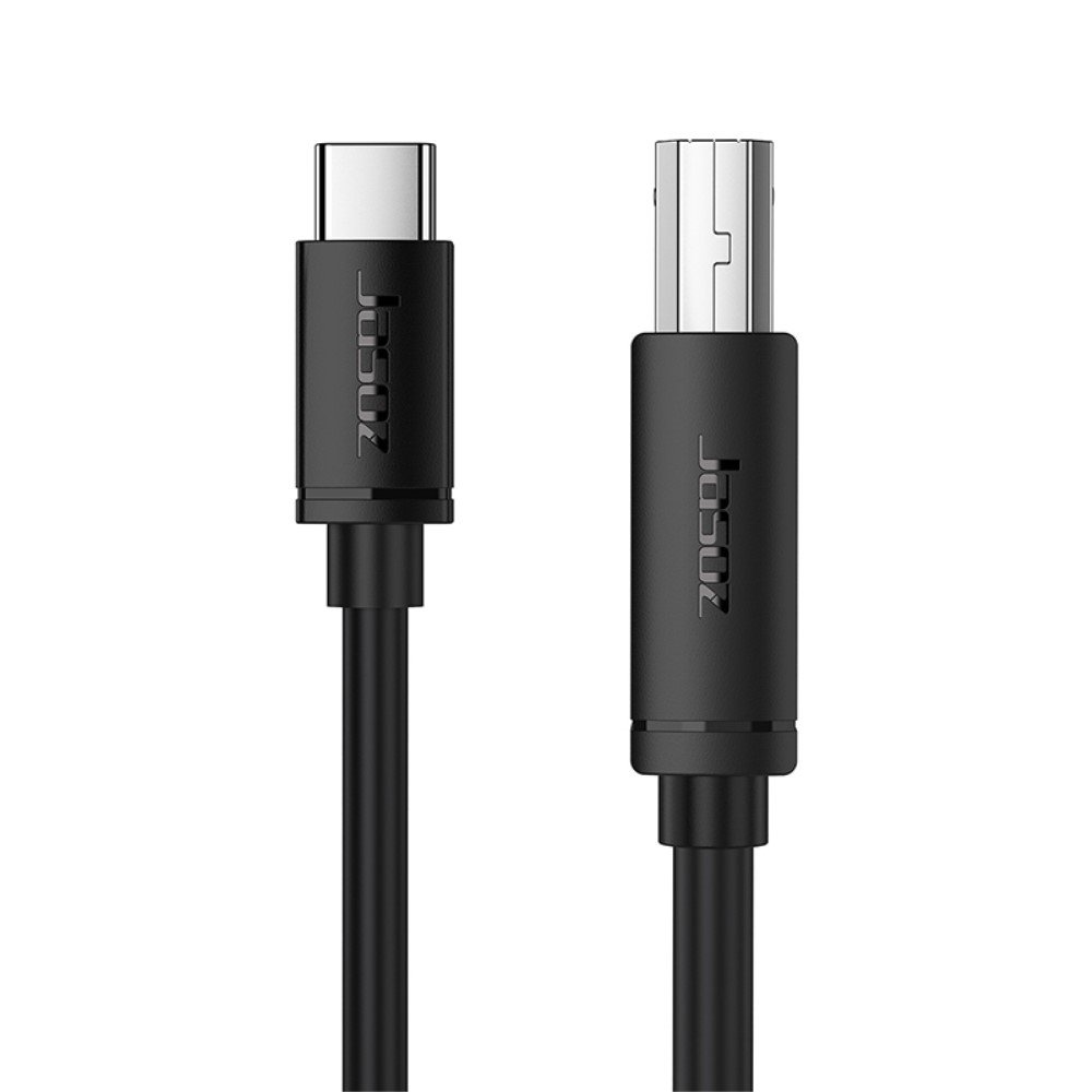 JASOZ JASOZ 50cm USB-C till USB Type B 2.0 Svart - Teknikhallen.se