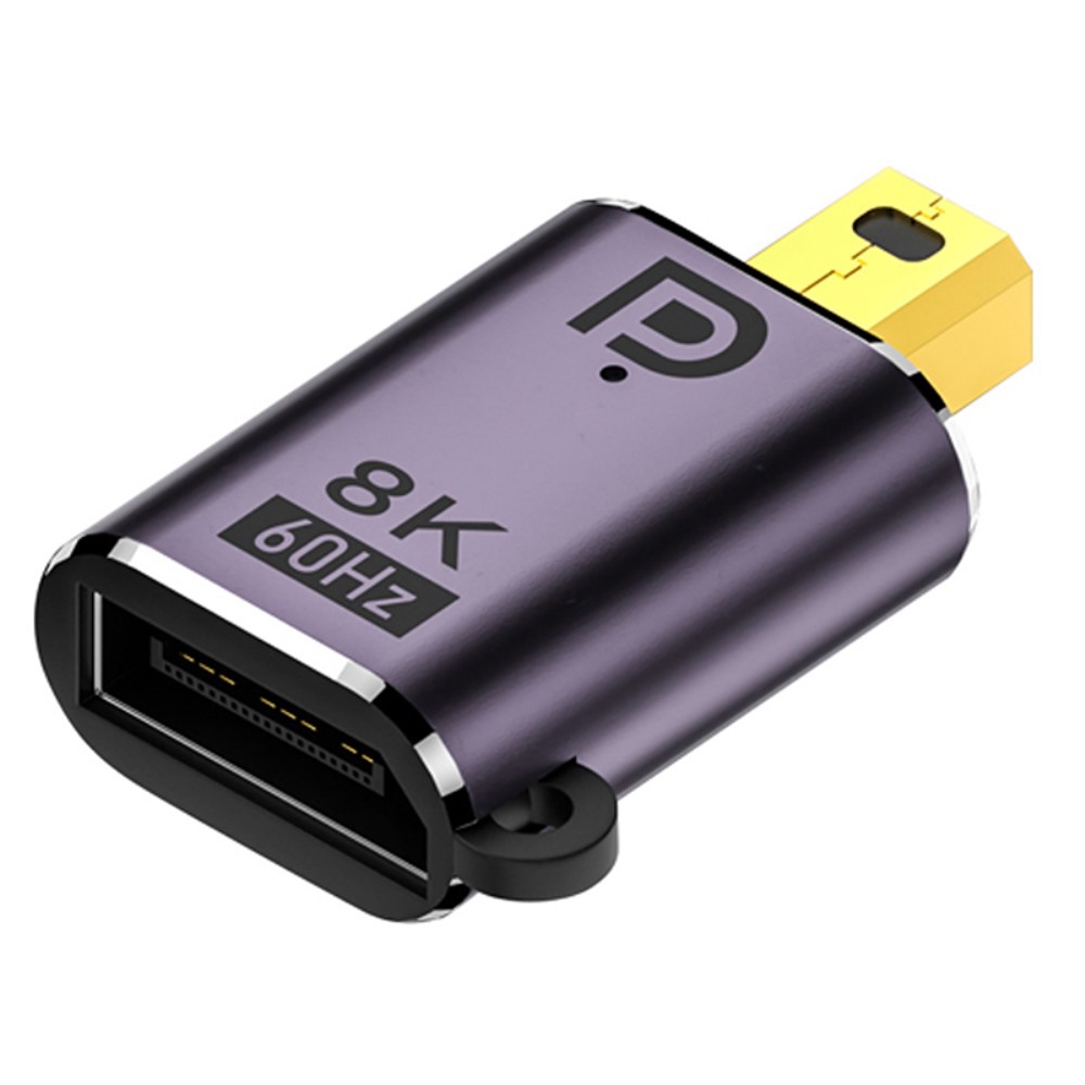  DP DisplayPort till Mini DisplayPort 1.4 Adapter 8K 60Hz Bl - Teknikhallen.se