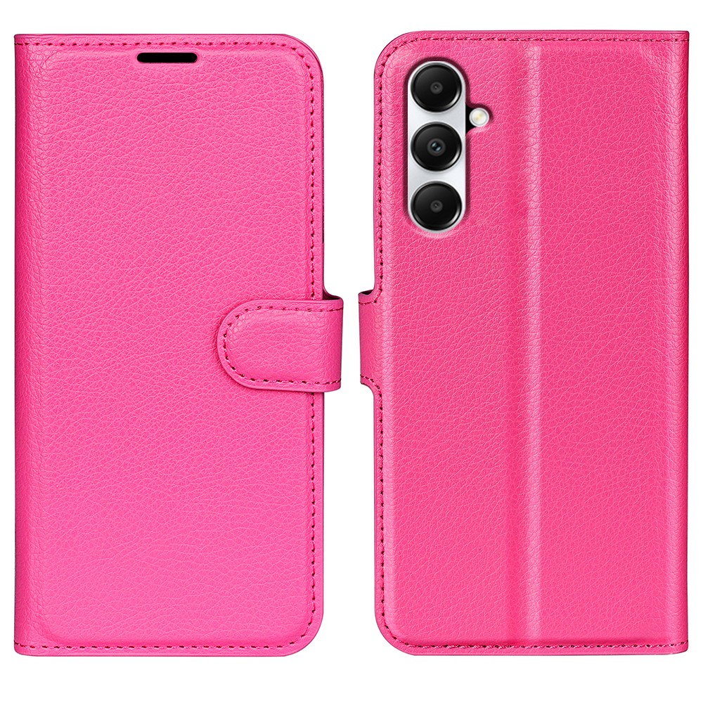  Samsung Galaxy A05s 4G Fodral Litchi Lder Rosa - Teknikhallen.se