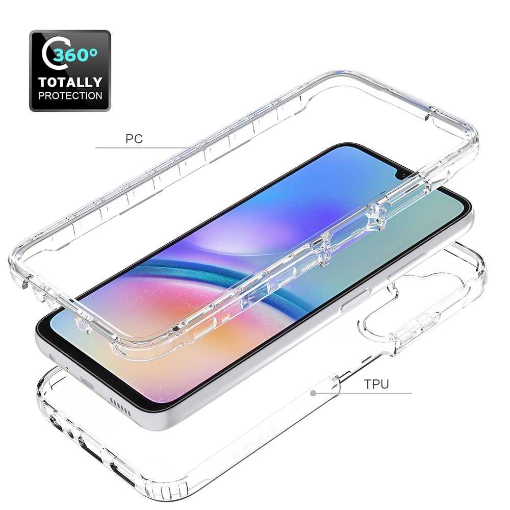  Samsung Galaxy A05s 4G 360° Shockproof Hybrid Skal Transparent - Teknikhallen.se