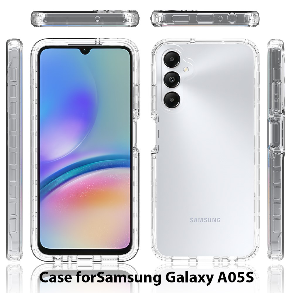  Samsung Galaxy A05s 4G 360° Shockproof Hybrid Skal Transparent - Teknikhallen.se