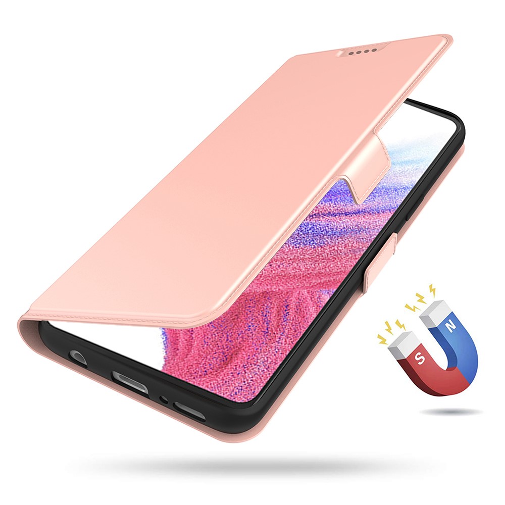  Samsung Galaxy A25 5G Fodral Slim Läder Roséguld - Teknikhallen.se